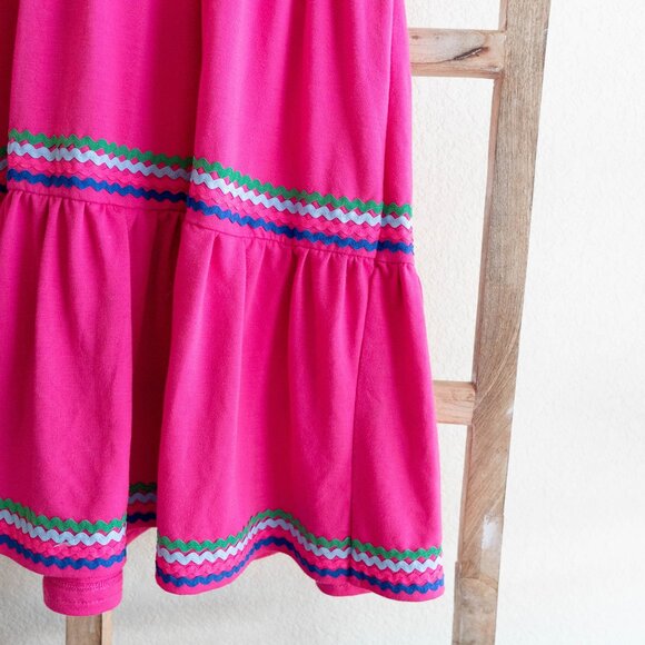 Crown & Ivy Pink Tiered Dress | Size Large | Bright Boho Style - Picture 5 of 7